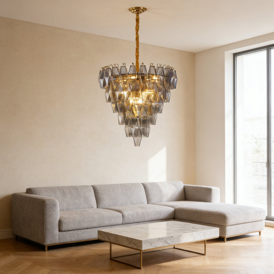 Prismatic Smoke Gray Chandelier 2