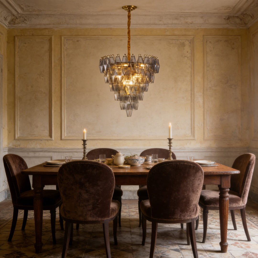 Prismatic Smoke Gray Chandelier 3