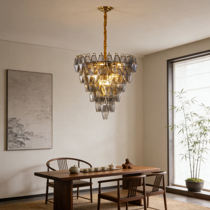 Prismatic Smoke Gray Chandelier 6