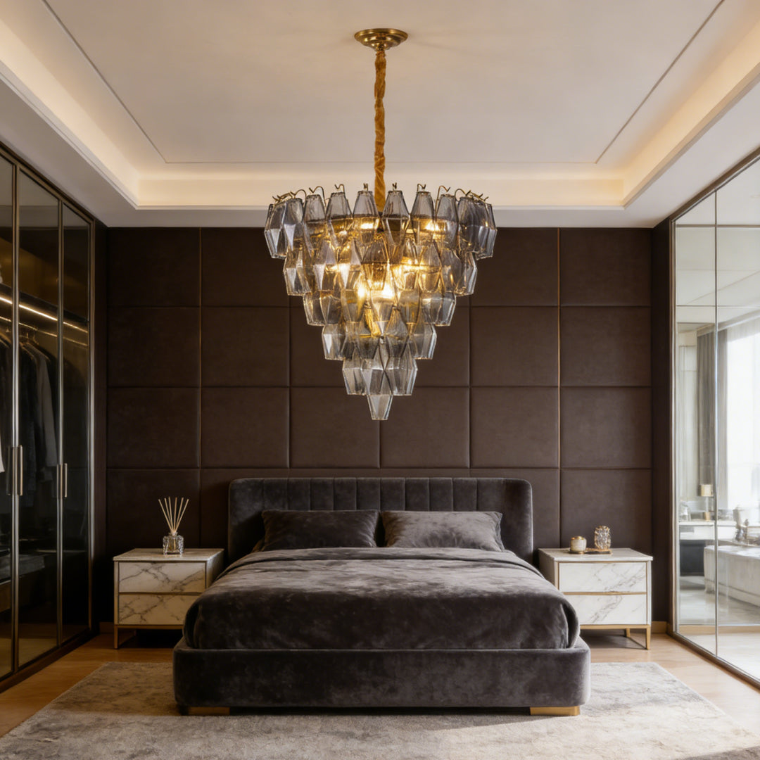 Prismatic Smoke Gray Chandelier 7