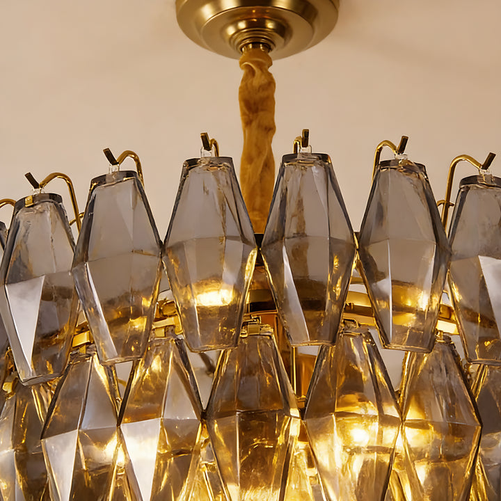 Prismatic Smoke Gray Chandelier 8