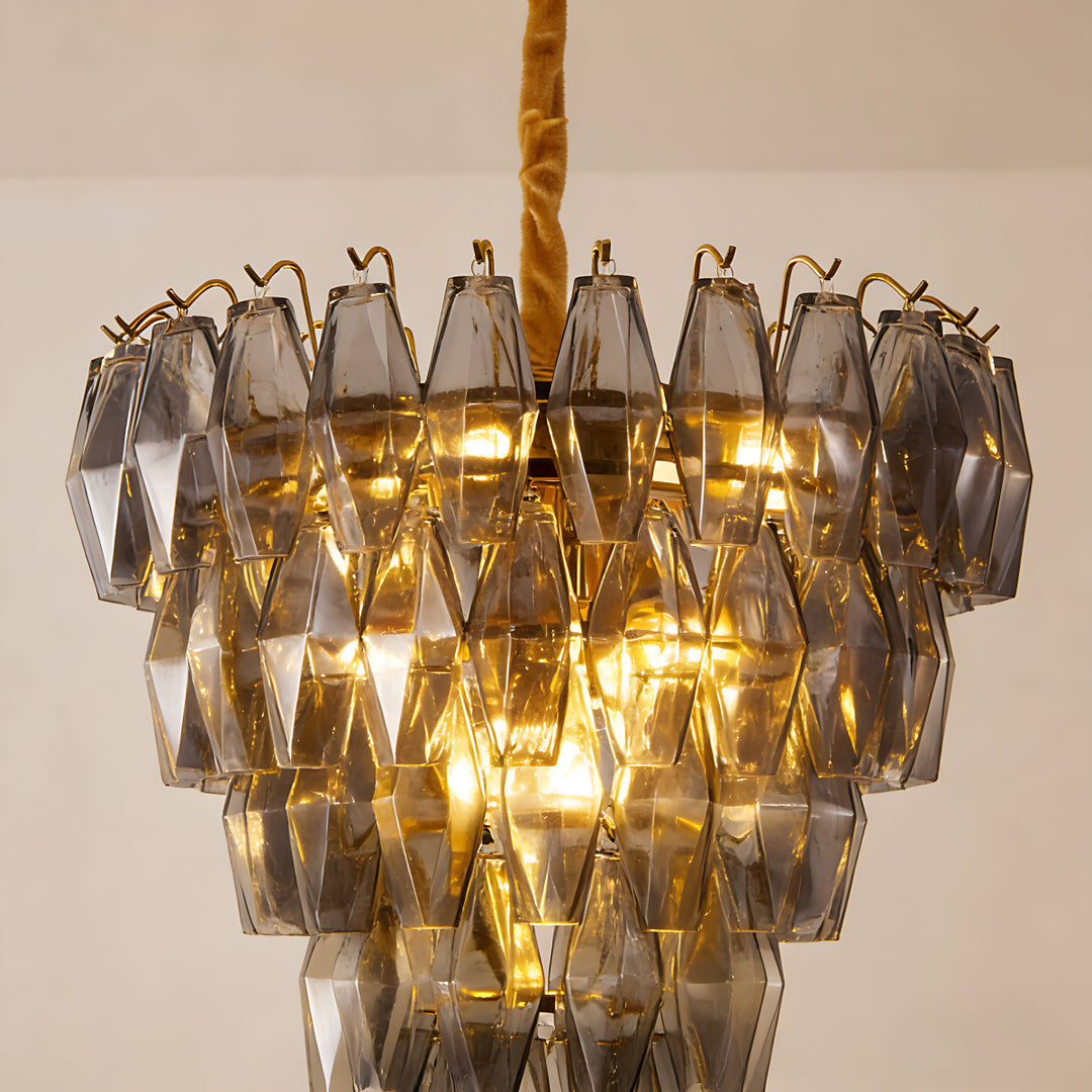 Prismatic Smoke Gray Chandelier 9