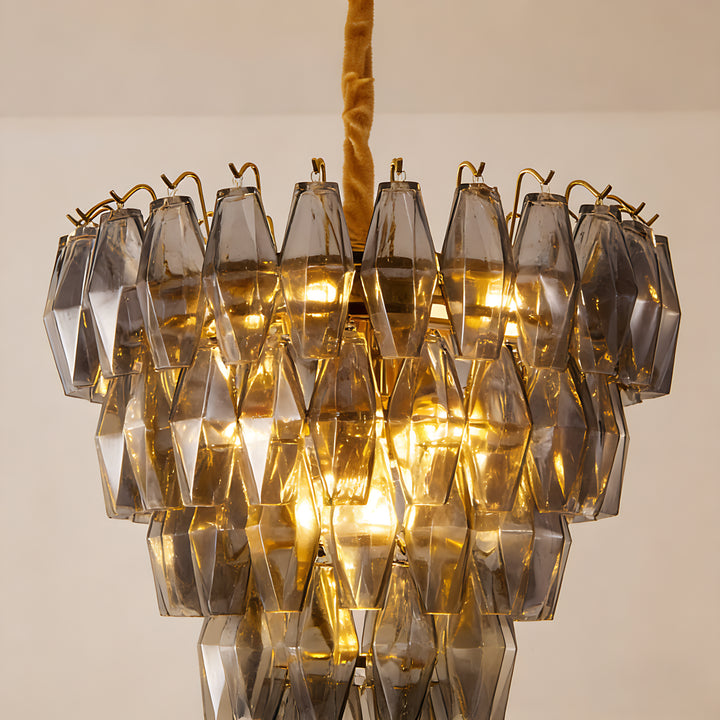 Prismatic Smoke Gray Chandelier 9