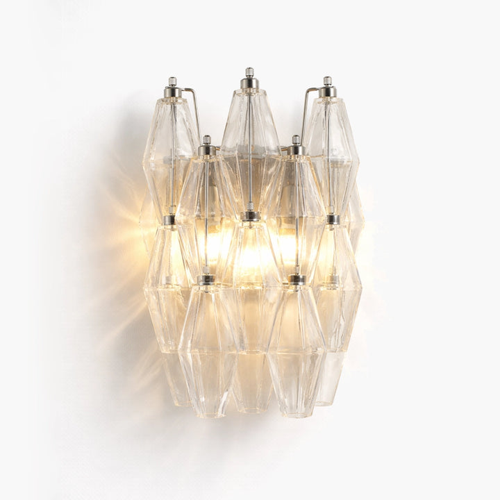Prismenförmige Glaswandleuchte