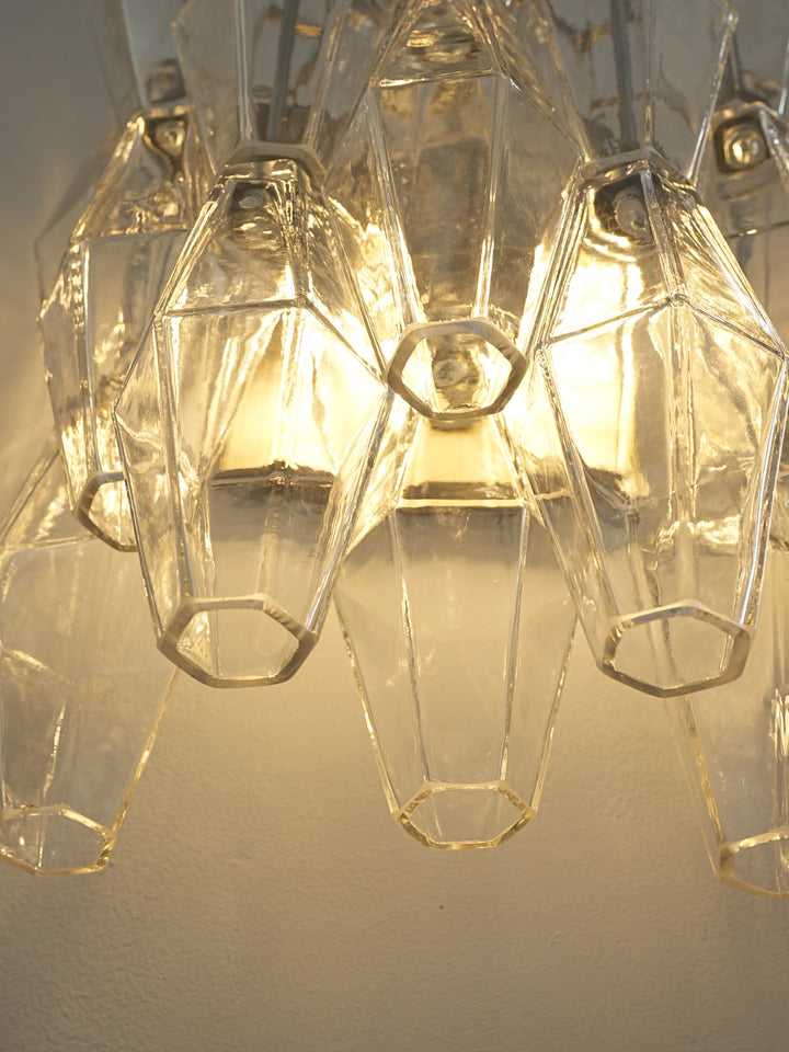 Prismenförmige Glaswandleuchte