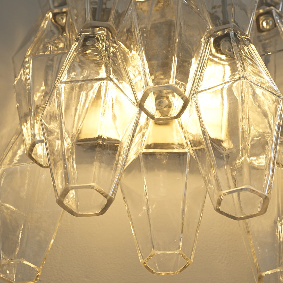 Prismenförmige Glaswandleuchte