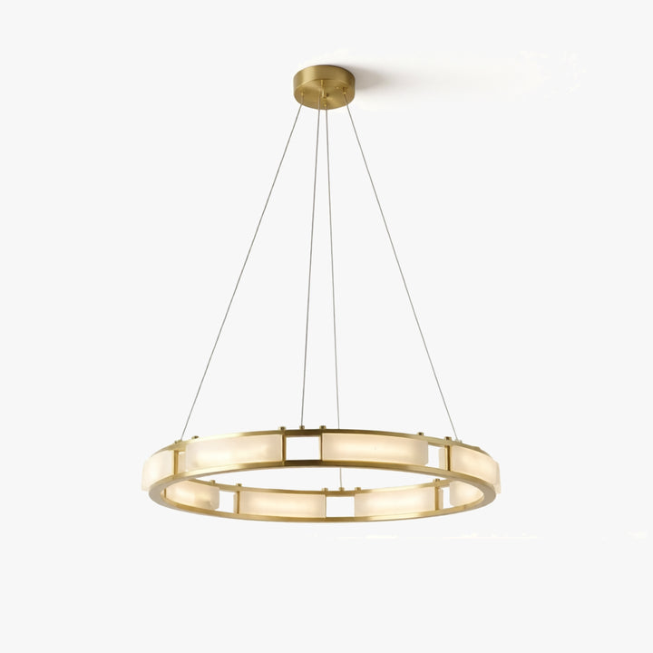 Qatar Alabaster Halo Chandelier 1