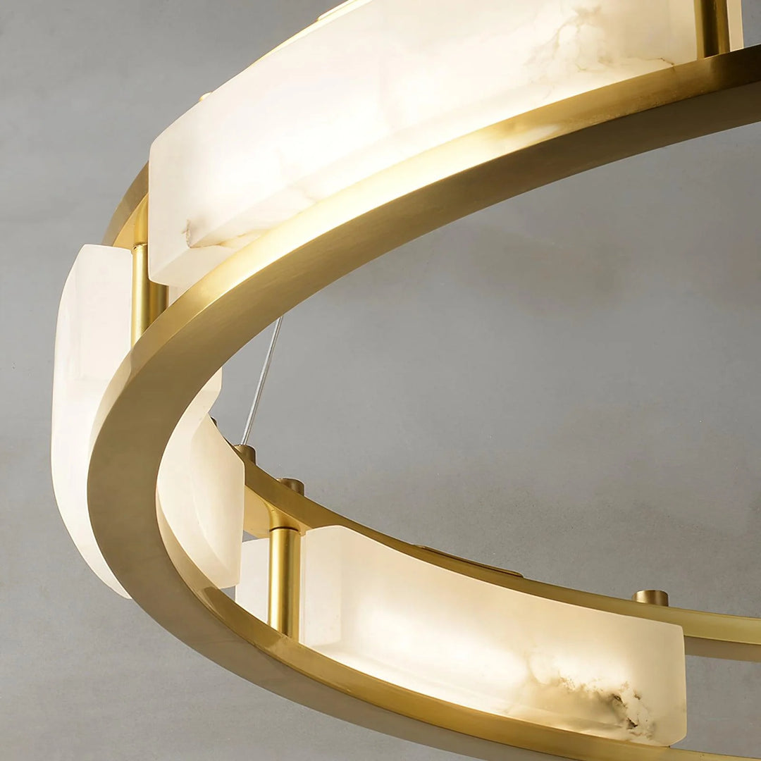 Qatar Alabaster Halo Chandelier – AIBIALIGHT