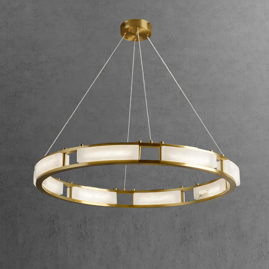 Qatar Alabaster Halo Chandelier 13