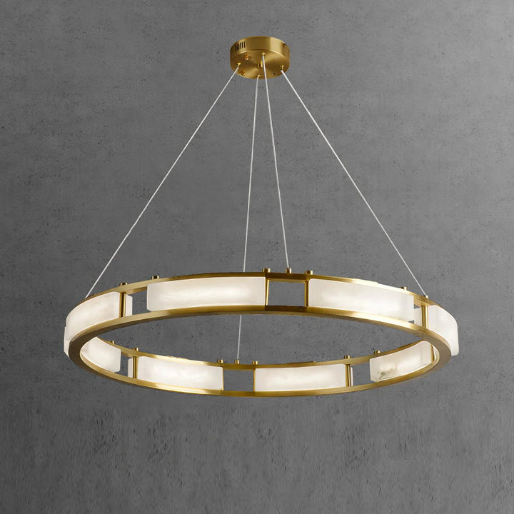 Qatar Alabaster Halo Chandelier 13