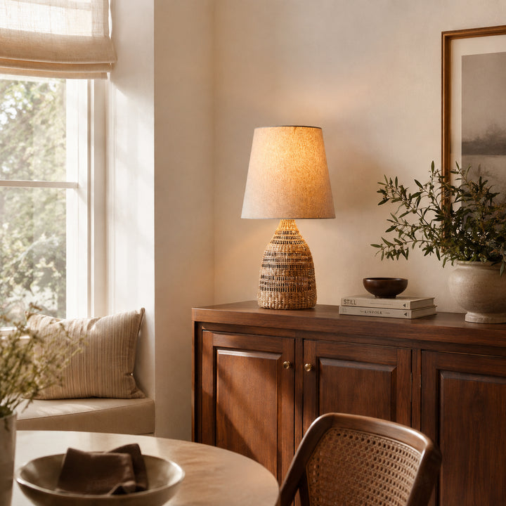 Ravlena Woven Rattan Table Lamp 3