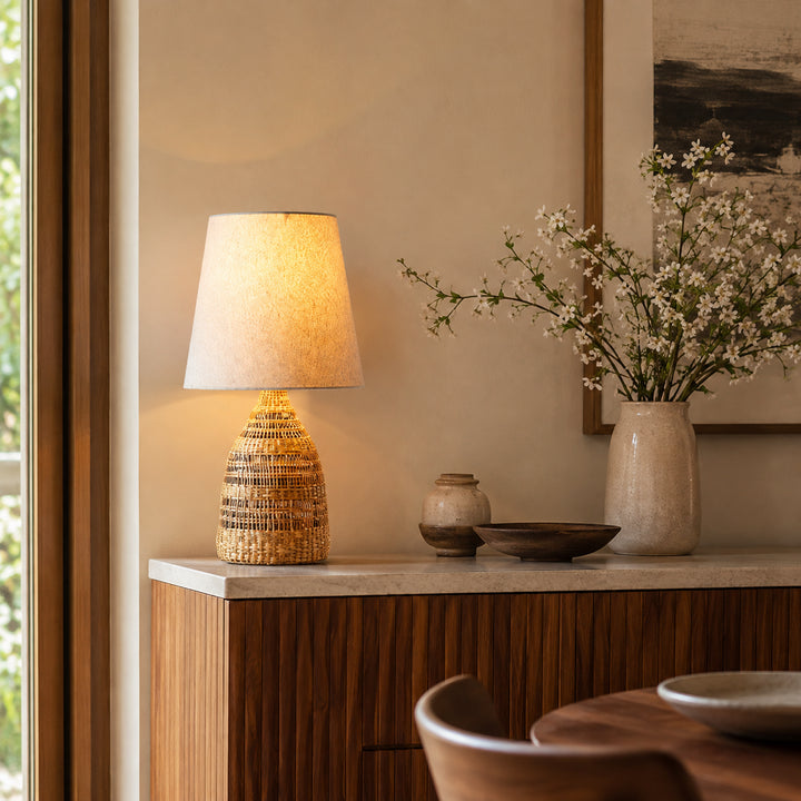Ravlena Woven Rattan Table Lamp 5