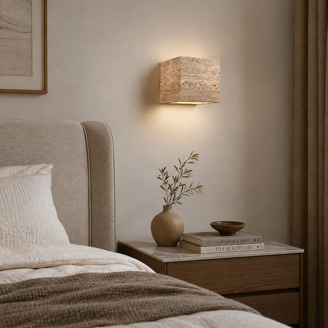 Ravolune Stone Cube Wall Lamp 1