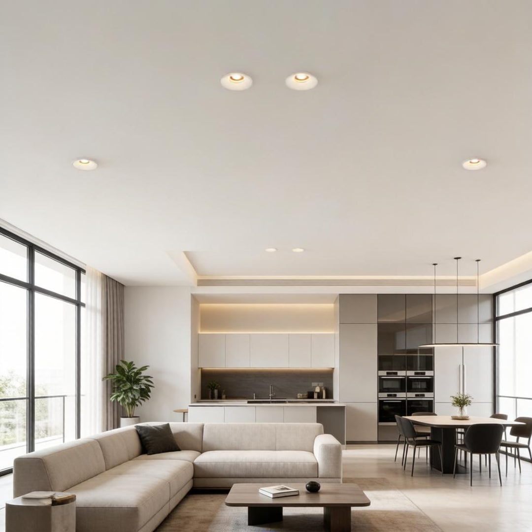 Recessed Circle Plaster Ceiling Lamp