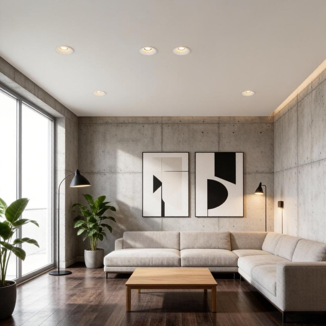 Recessed Circle Plaster Ceiling Lamp