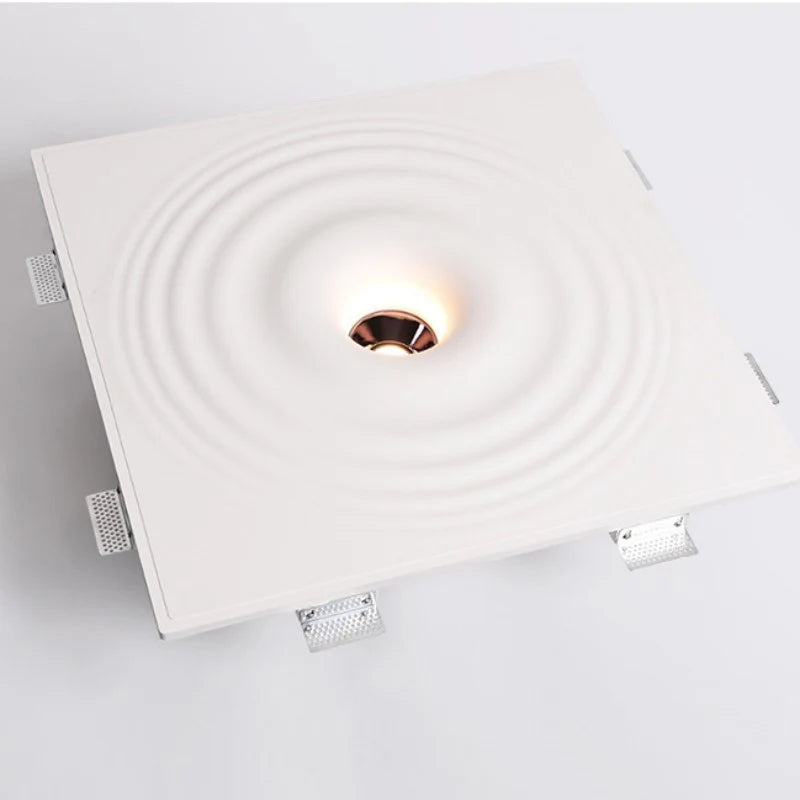 Recessed Corrugated Plaster Ceiling Lamp 12