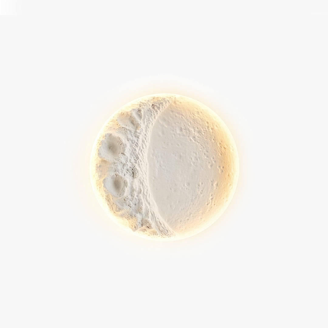 Recessed Lunar Crater Plaster Sconce 1