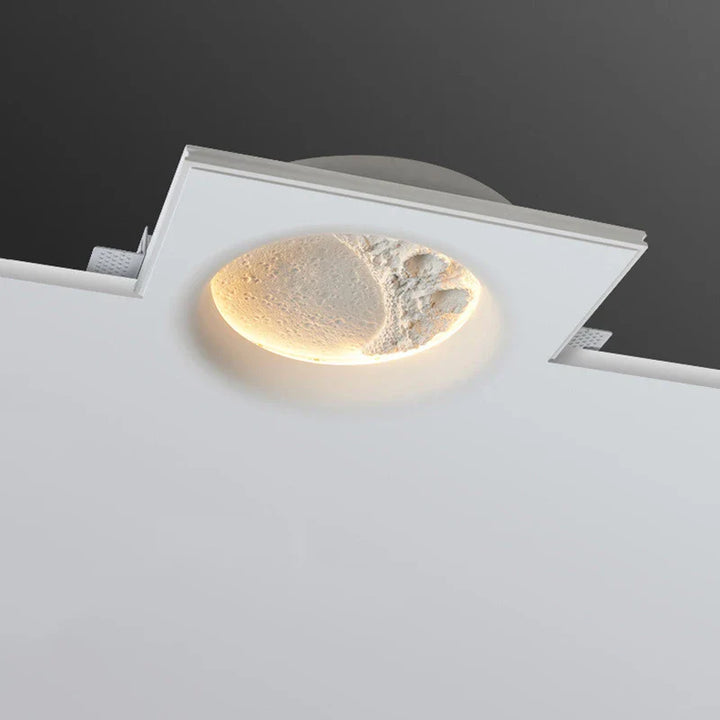 Recessed Lunar Crater Plaster Sconce 10