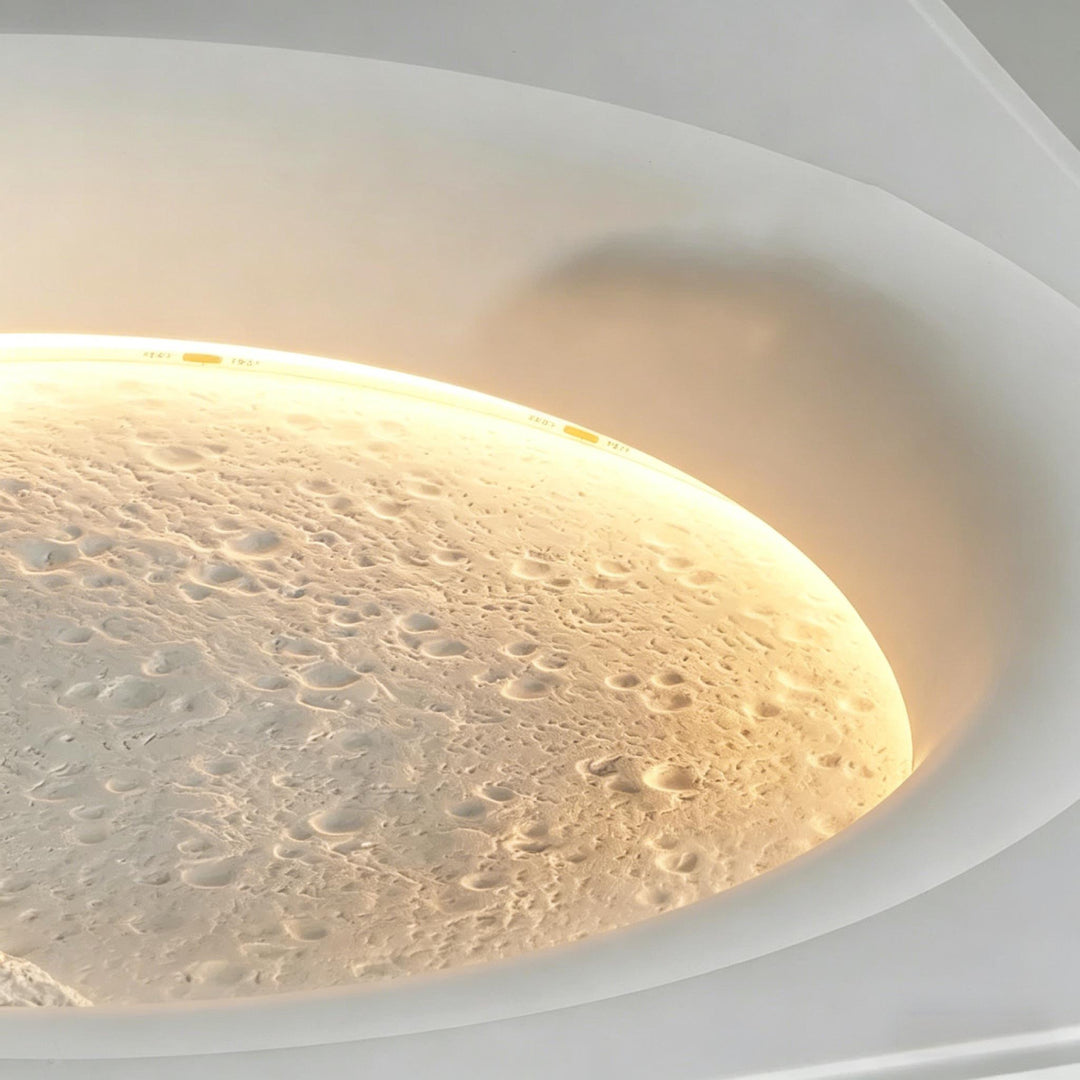 Recessed Lunar Crater Plaster Sconce 11