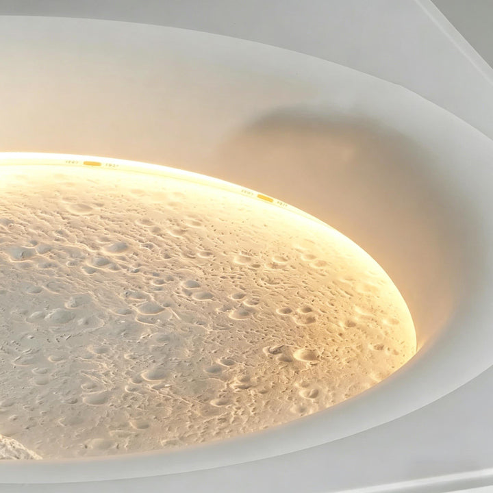 Recessed Lunar Crater Plaster Sconce 11