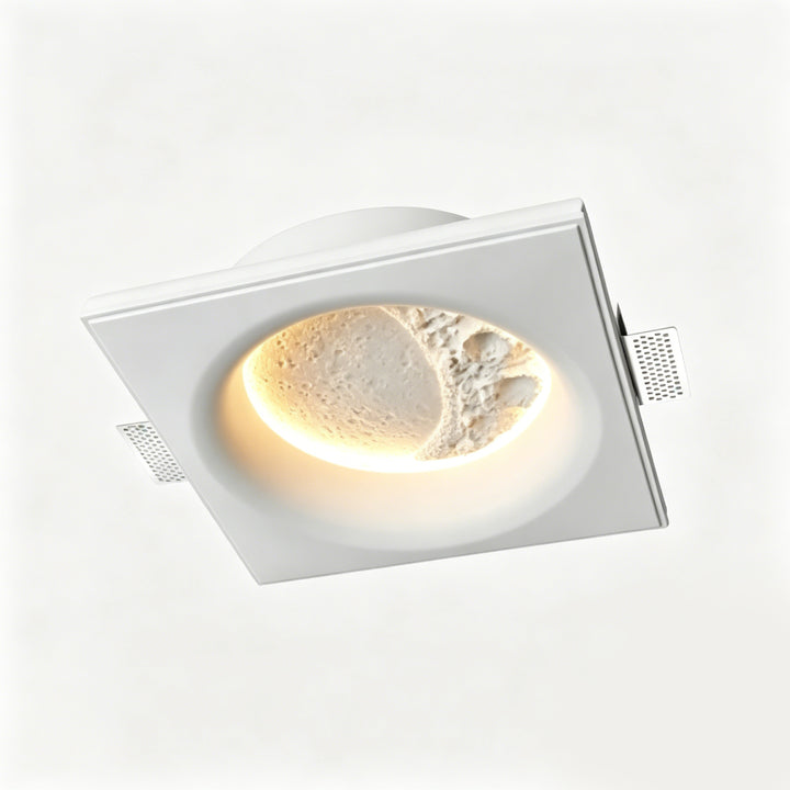 Recessed Lunar Crater Plaster Sconce 12