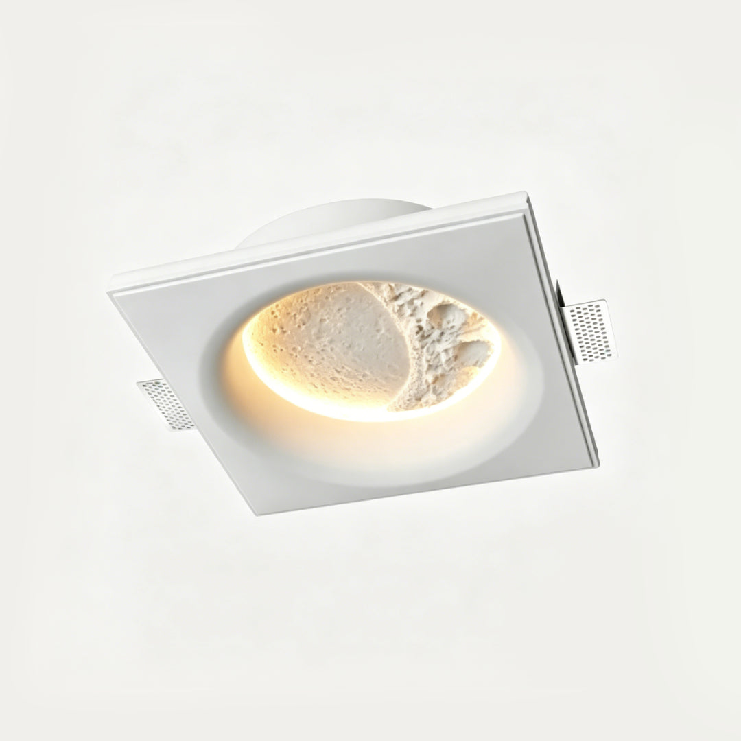Recessed Lunar Crater Plaster Sconce 13