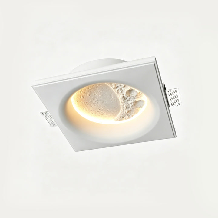 Recessed Lunar Crater Plaster Sconce 13