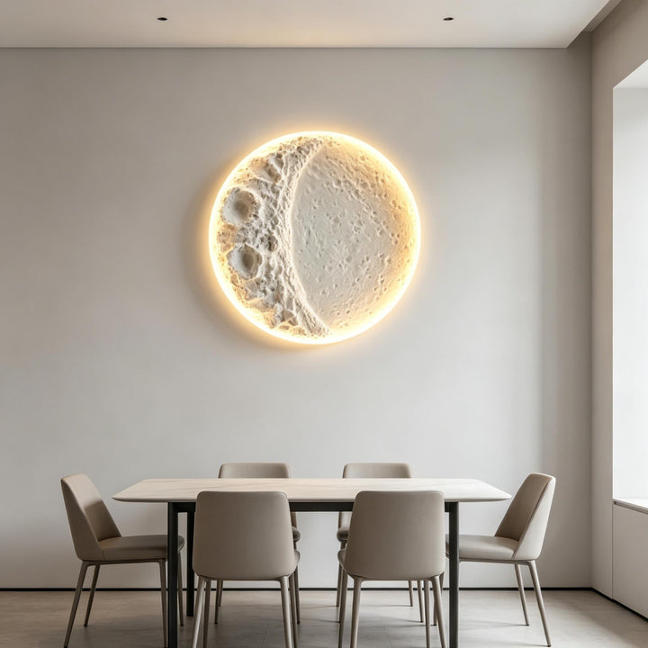 Recessed Lunar Crater Plaster Sconce 3