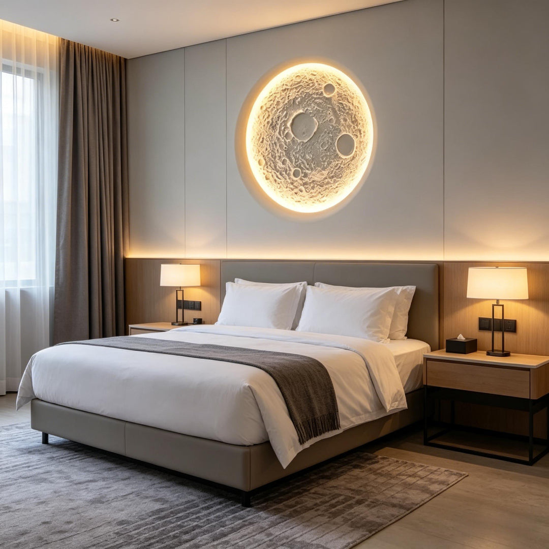 Recessed Moon Plaster Wall Lamp 12