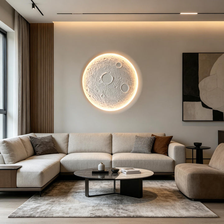 Recessed Moon Plaster Wall Lamp 8