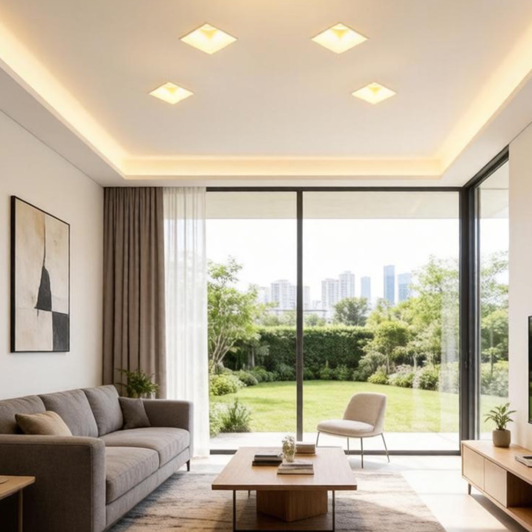 Recessed Square Plaster Ceiling Lamp 11
