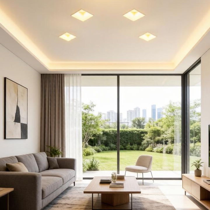 Recessed Square Plaster Ceiling Lamp 11