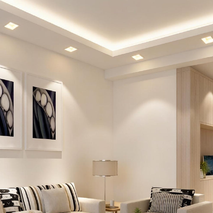 Recessed Square Plaster Ceiling Lamp 2