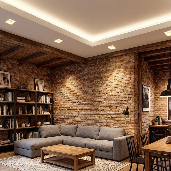 Recessed Square Plaster Ceiling Lamp 3