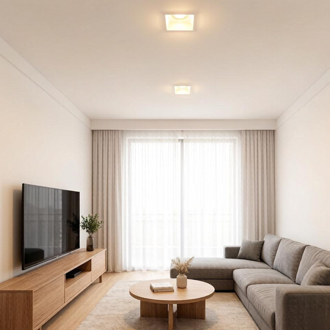 Recessed Square Plaster Ceiling Lamp 8