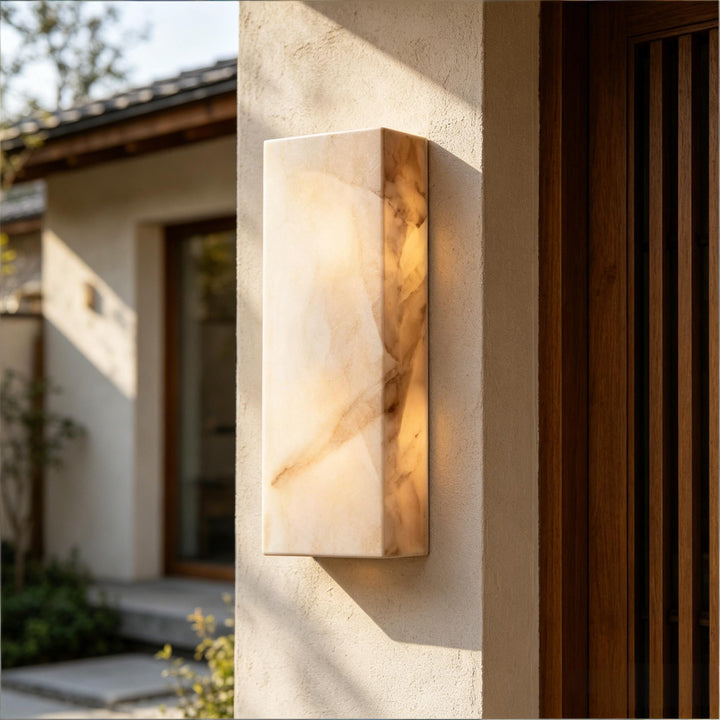 Rectangular Alabaster Wall Sconce 11