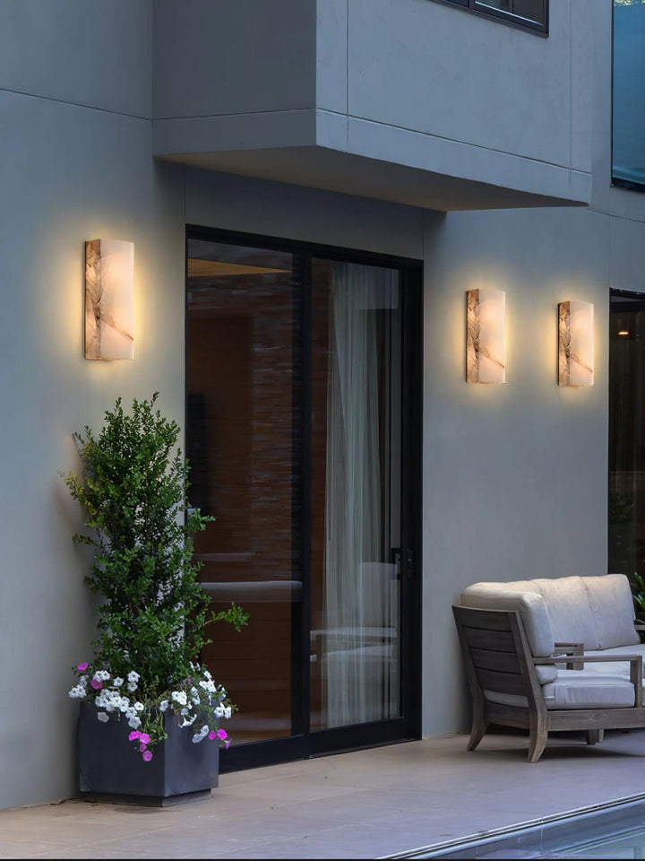Rectangular Alabaster Wall Sconce 5
