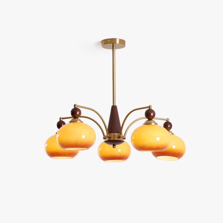 Retro Amber Chandelier