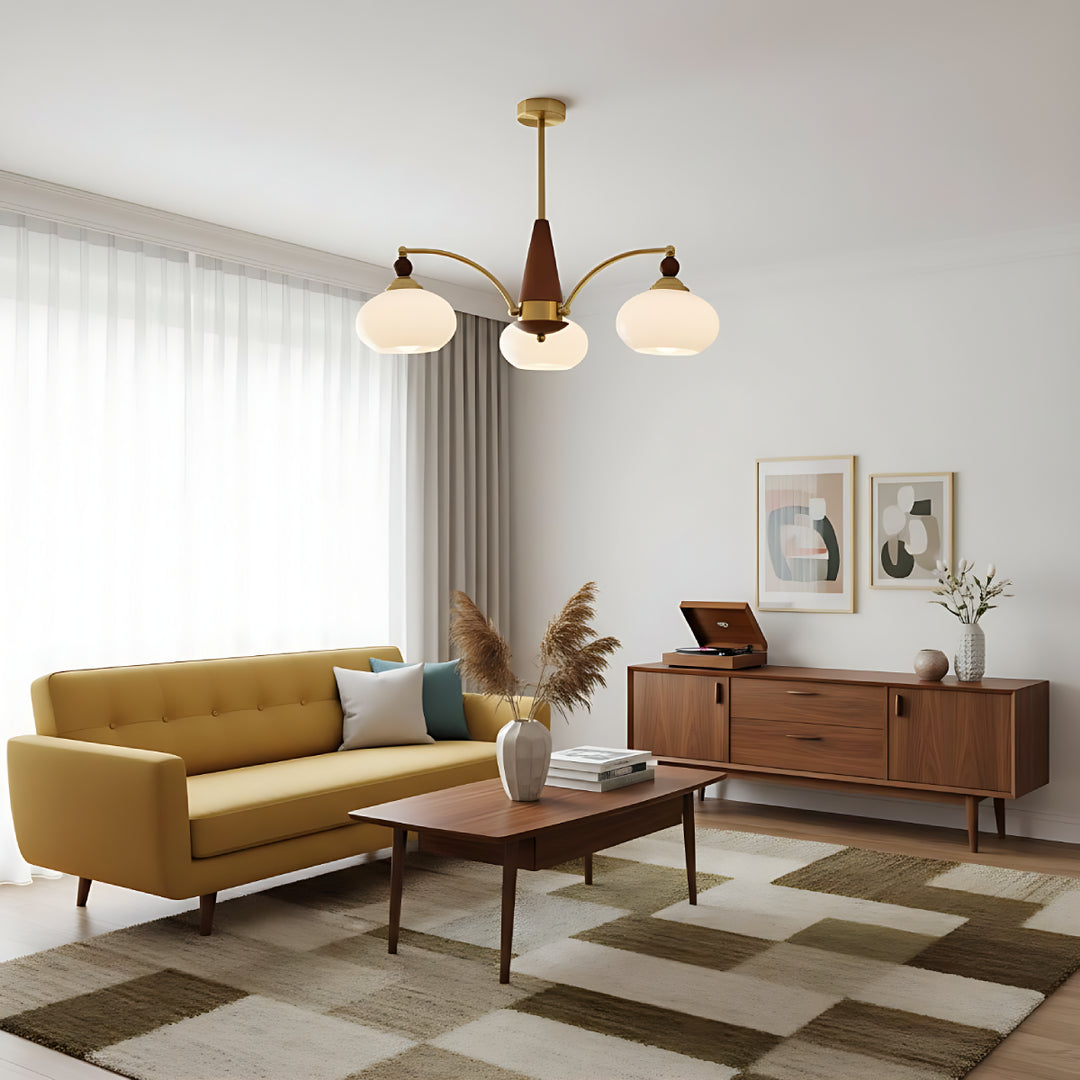 Retro Amber Chandelier
