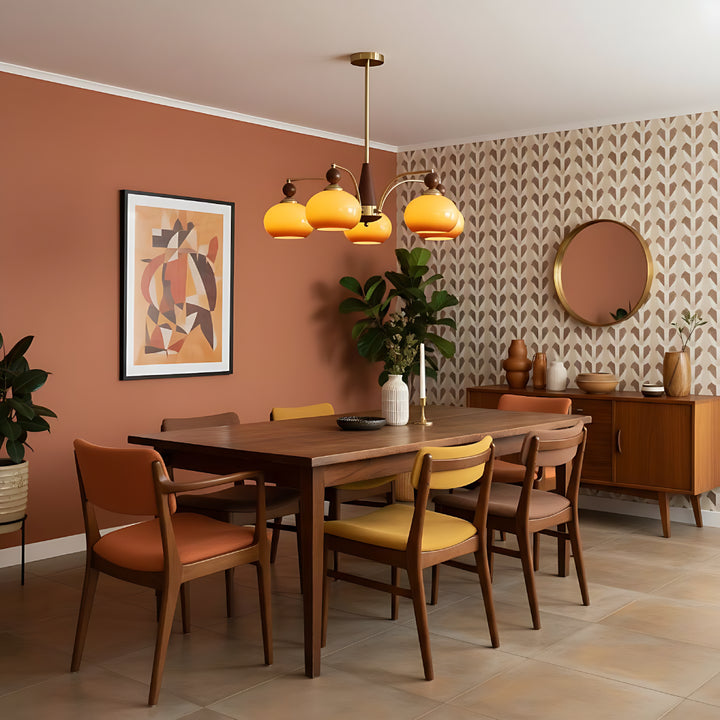 Retro Amber Chandelier