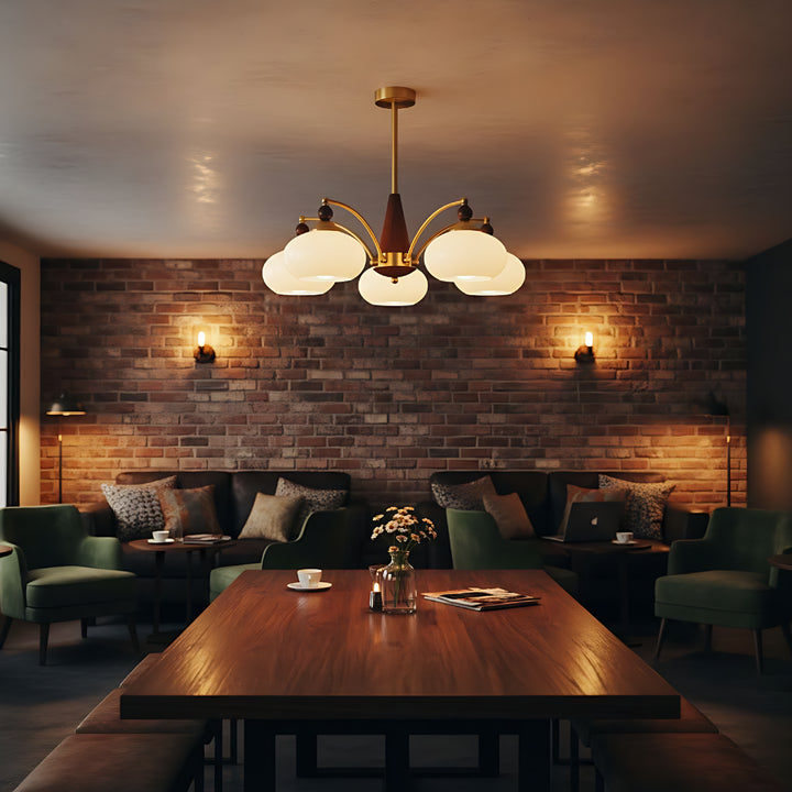 Retro Amber Chandelier
