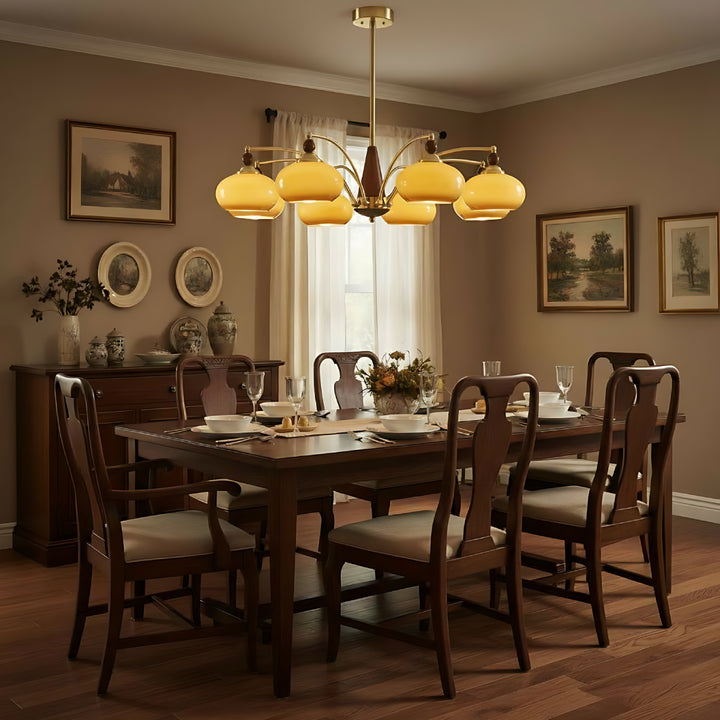 Retro Amber Chandelier