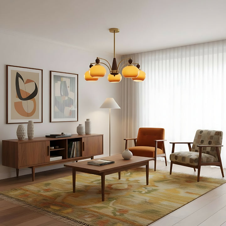 Retro Amber Chandelier