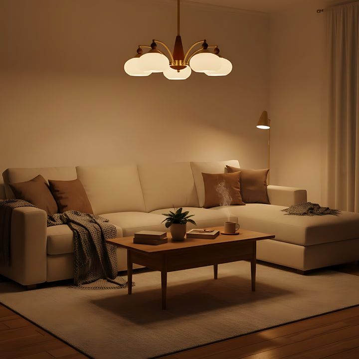 Retro Amber Chandelier