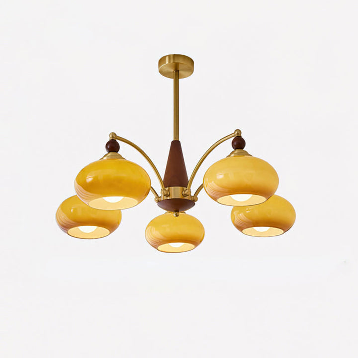 Retro Amber Chandelier