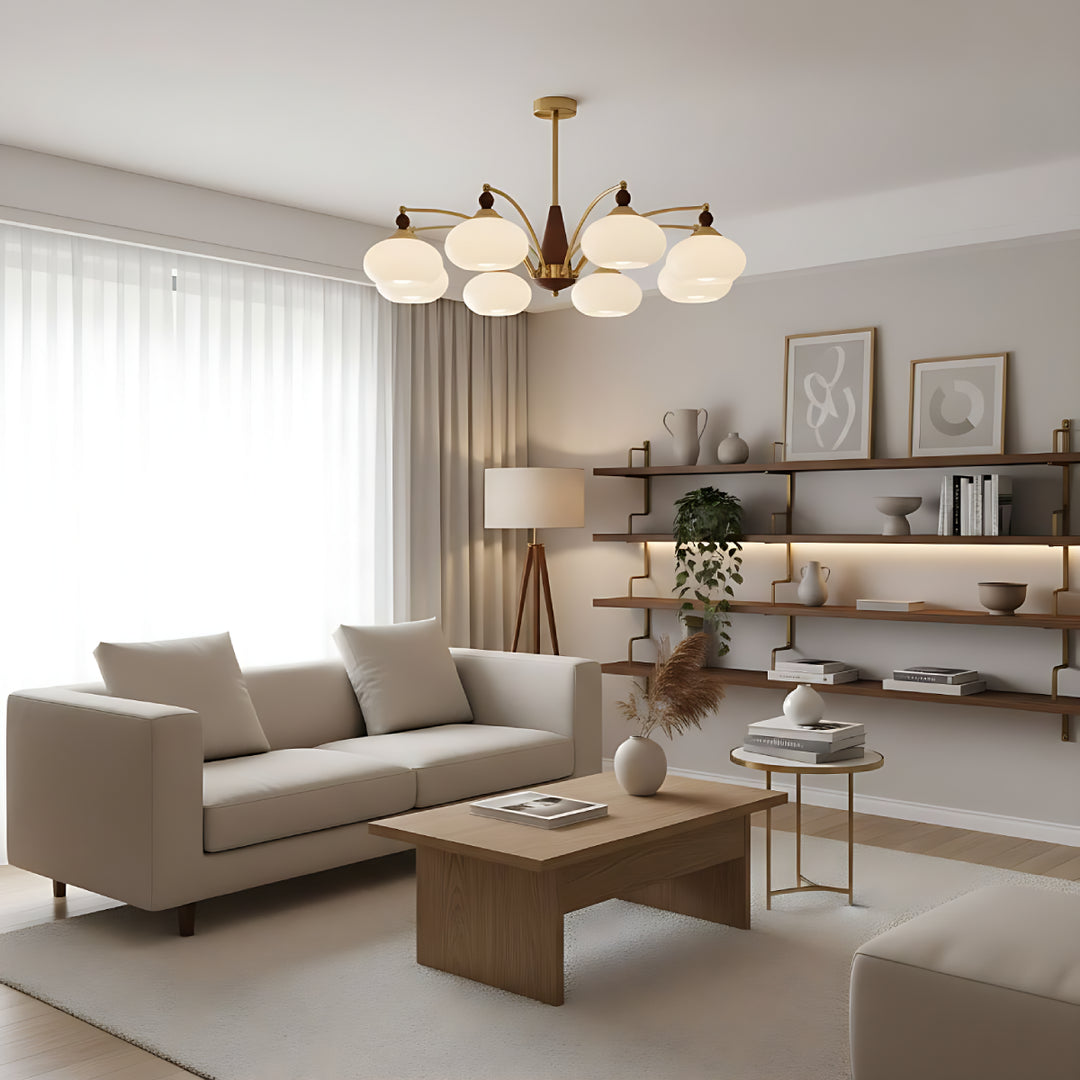 Retro Amber Chandelier