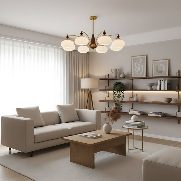 Retro Amber Chandelier
