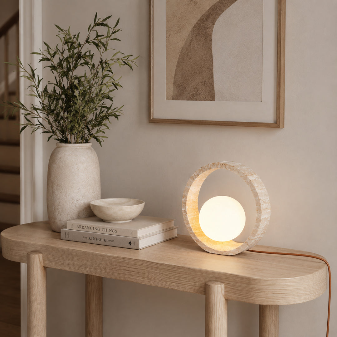 Rivorla Travertine Ring Table Lamp 2