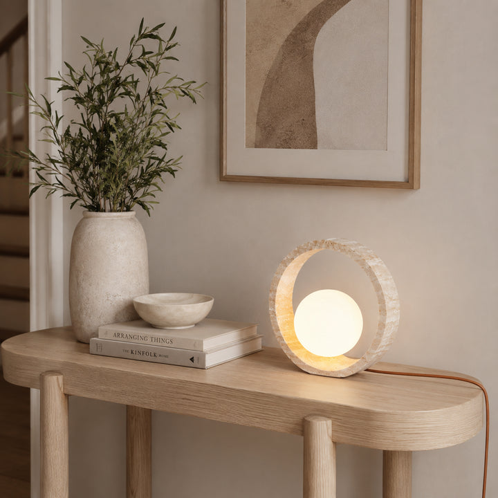 Rivorla Travertine Ring Table Lamp 2