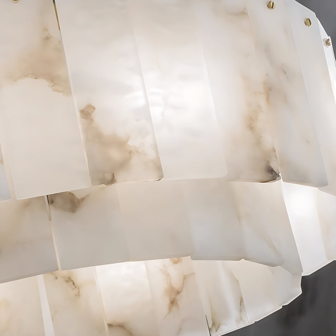 Lustre en albâtre de roche